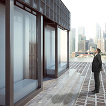 Aluminium and glass shopfront